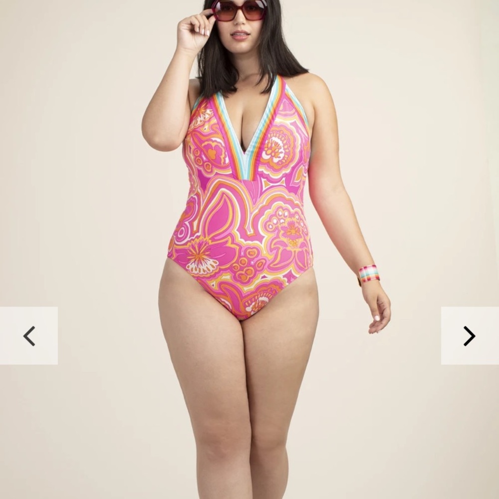 Trina Turk 1PC.swimsuit 16W - Picture 2 of 8